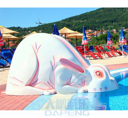De konijn Gestalte gegeven Mini Pool Slide Fiberglass Aqua-Dia van het Parkwater voor Peuters