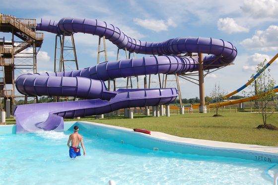 Custom amusement park ritten glasvezel voor plezier tube glijbaan water spelen boven de grond waterpark