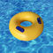 OEM Aqua Park Dubbelbuis Geel Plastic Opblaasbare Zwemmen Drijvende Ringen Met Handvat Voor Kinderen