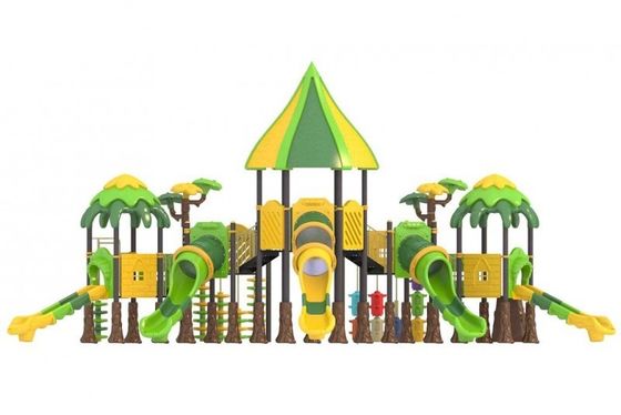 Goede prijs. ODM Outdoor speeltuintuitrusting Plastic speelhuis met glijbanen online