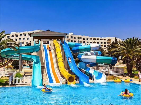 Goede prijs. 8m Hoogte Buitenwaterpark Kinderspelletjes Rijden Glasvezelslide Voor Kinderen online