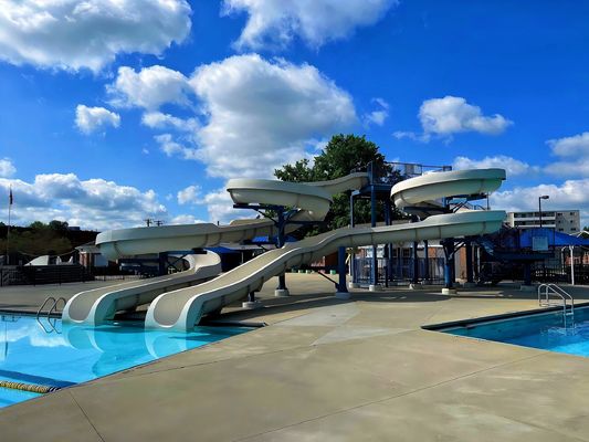 Goede prijs. Commercieel glasvezel zwembad waterspel glasvezel waterslide online