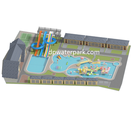 Goede prijs. Hotel Aqua Park Design Fiberglass Water Play Equipment  Customized Resort Water Park Slides With Kids Play House online