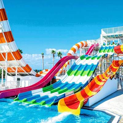 Goede prijs. Non-Inflatable Fiberglass Water Slide with 10 Years Service Life Ending with Pool for Kids and Adults online