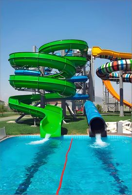Goede prijs. Adult Spiral Combination Water Slide With Perfectly Designed Slide Color Customizable Suitable For Home Outdoor online