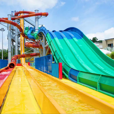 Goede prijs. Customized Size Outdoor Water Park Slide with 6-8mm Thickness Fiberglass and Over 10 Years Service Life online