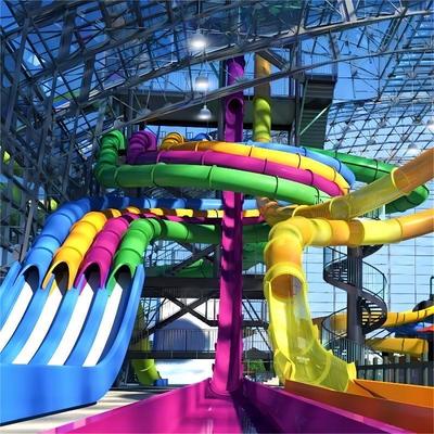 Goede prijs. Commercial Fiberglass Water Park Slide with 7.3m Height and Pool End for Kids and Adults online