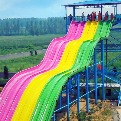 Goede prijs. Rainbow Racing Water Slide Fiberglass Material Service Life Over 10 Years Color Customized Use For Water Park Equipment Swimming Pool online