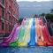 6 het Rennen van Mat Racer Water Slide Rainbow van de stegenglasvezel de Hoogte van Waterdia's 10m