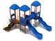 OEM waterthema park speeltoerusting hoge harde plastic glijbaan voor trappen