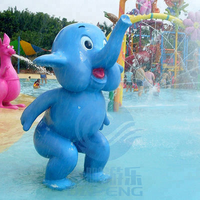 Goede prijs. De kinderen spelen de Nevels Kleine Olifant van het Poolwater, Glasvezel Dierlijke Status - Blauw online