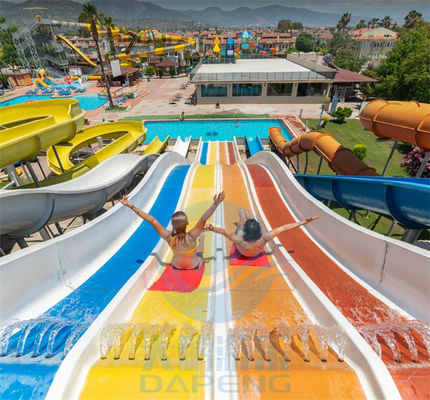 Goede prijs. De Dia van het de Regenboogwater van glasvezelmat racer water slide cluster 6m Hoogte online