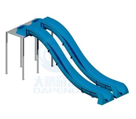 Bovengrond zwembad Kinderenritten Waterpark apparatuur Glasvezel waterglijbaan