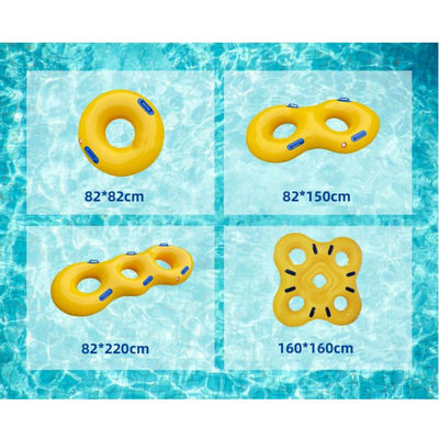 Goede prijs. Gele verdikte plastic zwemring kajak voor waterpark glijspel online