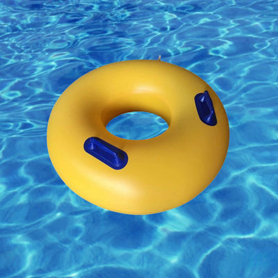 Goede prijs. OEM Aqua Park Dubbelbuis Geel Plastic Opblaasbare Zwemmen Drijvende Ringen Met Handvat Voor Kinderen online