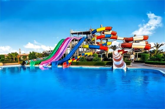 OEM Outdoor Water Play Park Kids Glasvezel glijbaan voor Games Pool