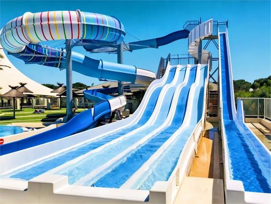 Goede prijs. Zwem zwembad Grote volwassen glasvezel glijbaan Outdoor waterpark apparatuur online