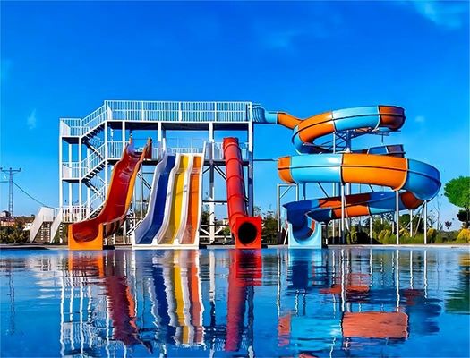 Vermaakpark Rijden Kinderen Grote waterslides 3 meter hoog Voor zwembad
