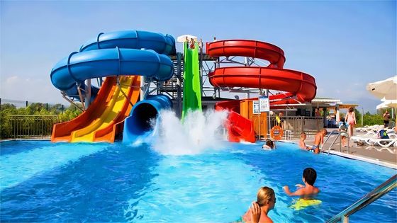 Goede prijs. 10 mm dikte glasvezel waterslides kinderen waterpark speeltuin speelhuis online
