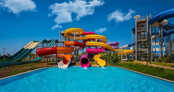 7m breed privézwembad waterglijbanen kinderen pretpark spelletjes amusement rit