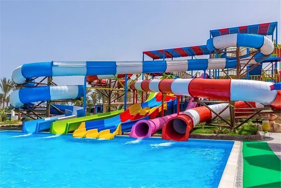 Goede prijs. Glasvezel buiten waterpark glijbaan Kinderspeelapparatuur online