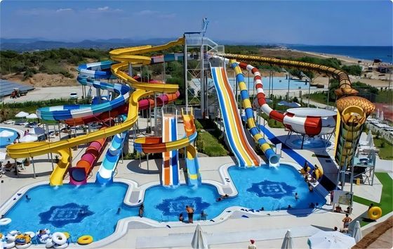 Goede prijs. Commercieel waterthemapark zwembad ritten glasvezelslide online