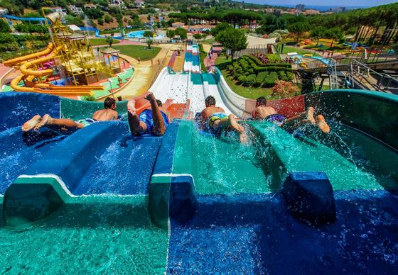 ODM zwembad speeltuin Amusement Games China Rainbow High Speed Water Slide