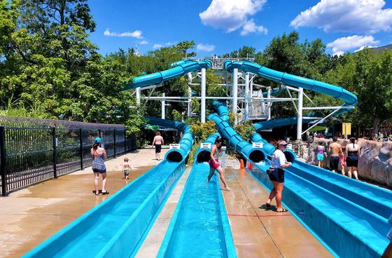 ODM waterpark kinder zwembad speelruimte aquathema ritten buis spiraal glasvezel glijbaan voor kinderen