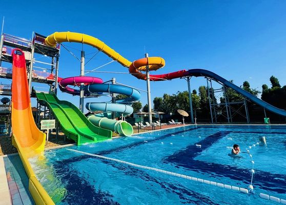 Aqua Park zwembad aangepaste glasvezel waterglijbaan