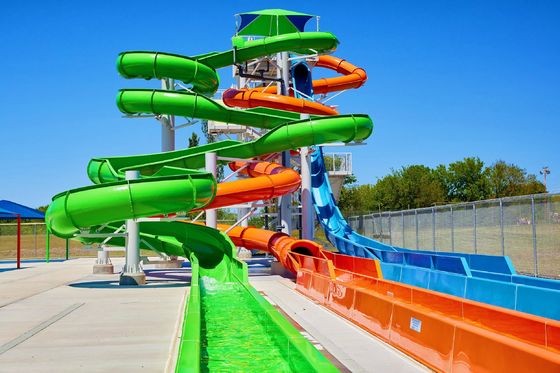 Goede prijs. Buitenwaterpark Vermaak Speeltuin Uitrusting Zwembad Speelgoed Glasvezelslide online