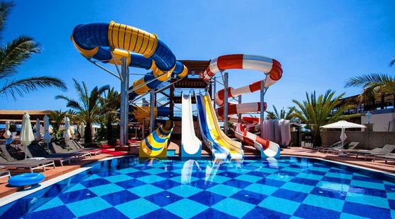 Goede prijs. Waterpark Zomerse waterspellen Zwem zwembad Water speelgoed Glasvezel glijbaan voor kinderen online
