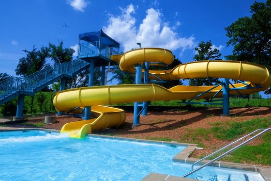 Goede prijs. Outdoor amusement park kinderen zwembad spiraal glasvezel waterslide online