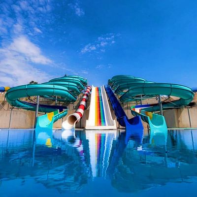 Goede prijs. Commercieel zwembad Water speelgoed Volwassenen Outdoor Kinderspelletjes Glasvezelslide online