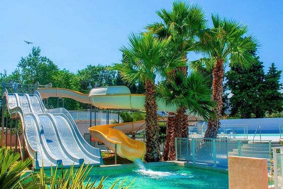 Goede prijs. 5m Hoogte Buitenwaterpark zwembad Waterthema Spiraal glasvezel glijbaan online