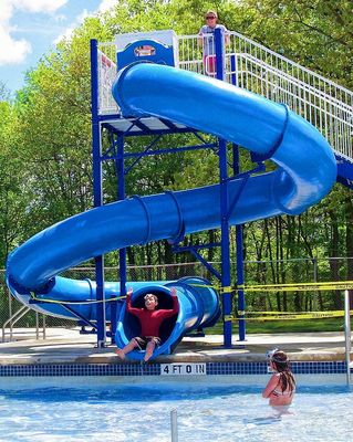 Goede prijs. Outdoor speeltuin zwembad spel accessoires glasvezelslide set voor kinderen online