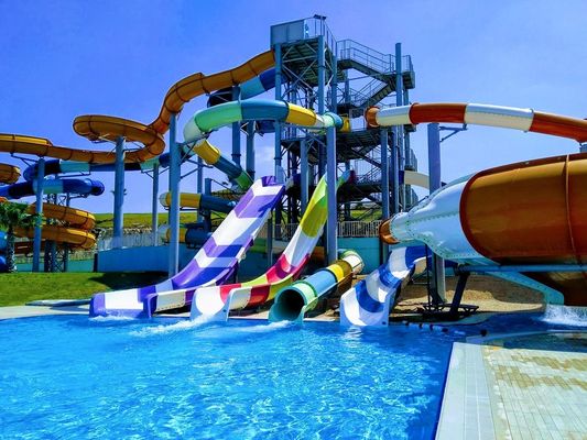 Goede prijs. Mini waterpark zwembad apparatuur spiraal waterglijbaan voorwerpen voor kinderen online