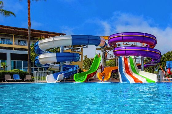 Goede prijs. Waterplezierpark buitenzwembad Kinderen rijden glasvezel glij set online