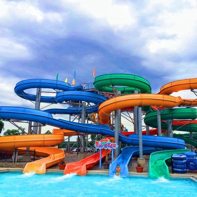 Goede prijs. Buiten zwembad Waterspelen Rides Supplies Glasvezel Glij set online