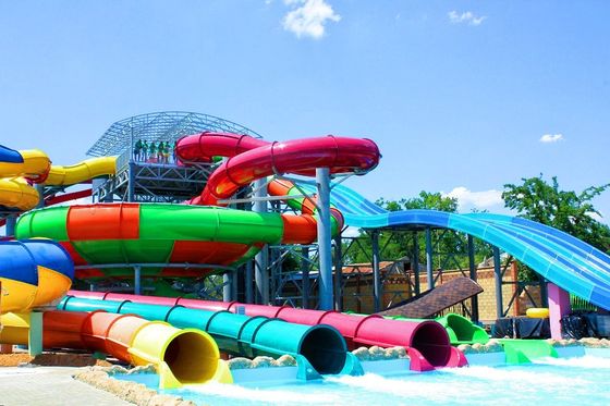 Goede prijs. Kinderen buiten pretpark kinderen water speeltuin spel glasvezel glijgroep online
