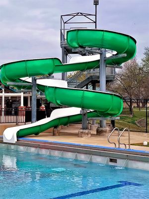 Water Fun Spiral Glasvezel Glijbaan Voor Volwassenen zwembadapparatuur