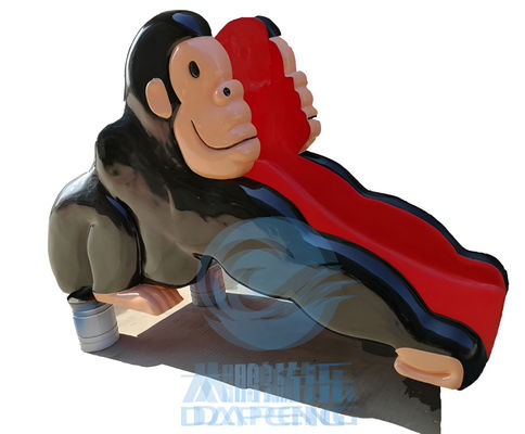 Waterplezierpark Carnavals Chimpansees Mini zwembad Glasvezelslide
