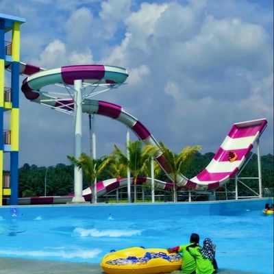 Goede prijs. Outdoor commercieel zwembad kinderen glasvezel waterglijbaan online