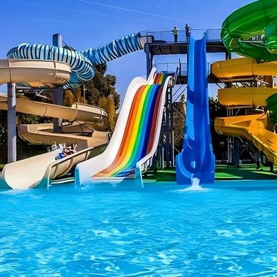 Goede prijs. Kinderen in het zwembad Rijden Glasvezel Waterglijbaan Voor Aquapark online