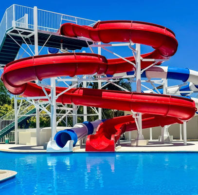 Volwassen Zwembad Water Themapark Ruiters, Glasvezel Zwembadglijbanen Combo Voor Resort, Hotel En Waterpark