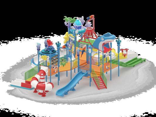 Goede prijs. Ocean Style Glasvezel Waterparkhuis met Zeedierdecoraties Veilig voor Kinderen online