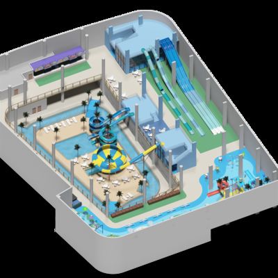 2500 Vierkante Meter Binnen Dubbellaags Waterpark Projectontwerp Voor Alle Leeftijden
