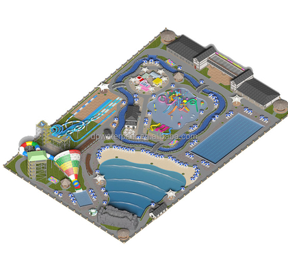 kwaliteit 20000 SQM Aqua Park Design Master Plan Custom Water Theme Park Design for Resorts Fabriek