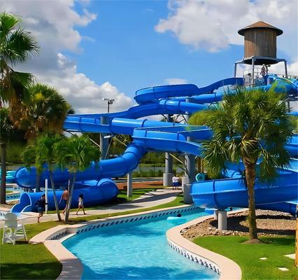 Goede prijs. Commercial Fiberglass Water Park Slide with 6-8mm Thickness and Over 10 Years Service Life Ending with Pool online