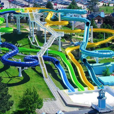 Goede prijs. Customized Size 6-8mm Thickness Fiberglass Water Park Slide with Over 10 Years Service Life online