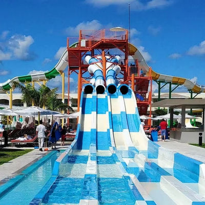Goede prijs. Outdoor Fiberglass Water Park Slide with 6-8mm Thickness Customized Size and Over 10 Years Service Life online
